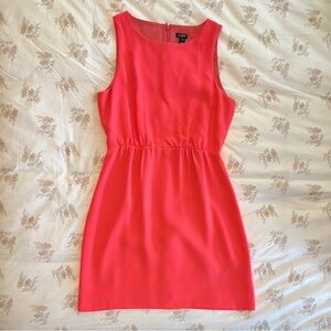 J. Crew Bright Coral Sheath Mini Dress